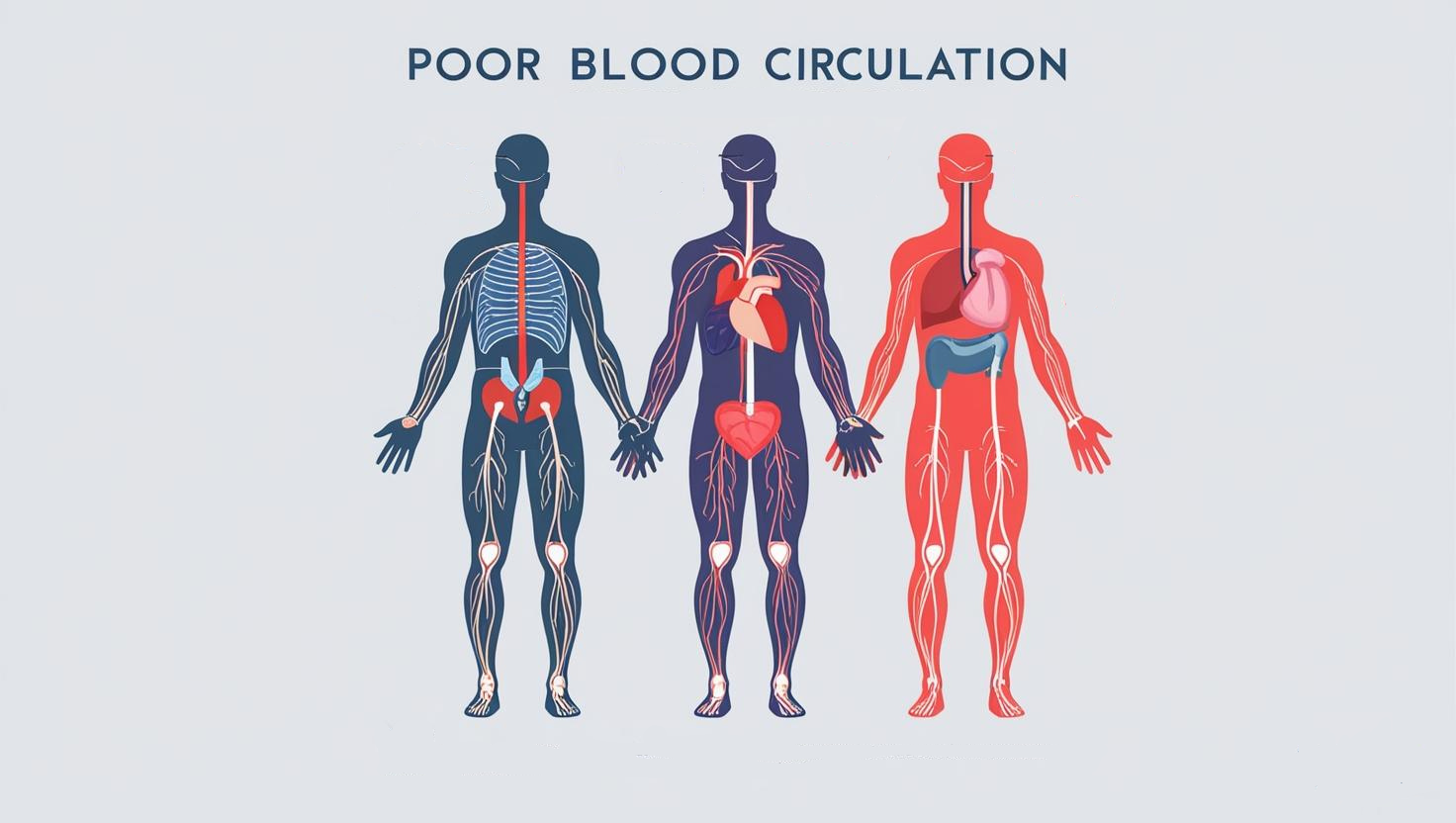 3 Diagrams of the human circulatory system.