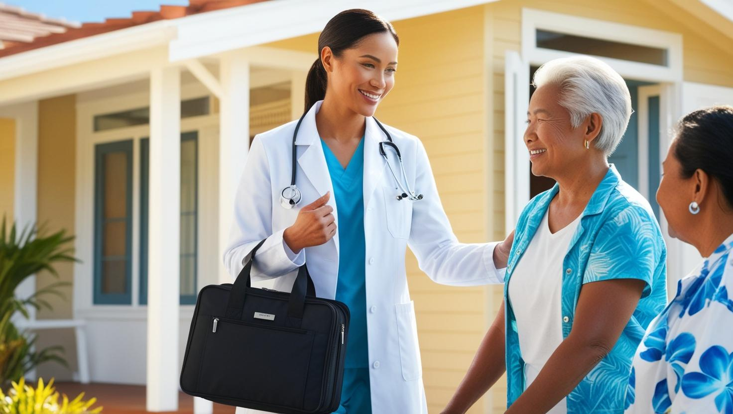 An in-home wound care specialist arriving at a patient's home